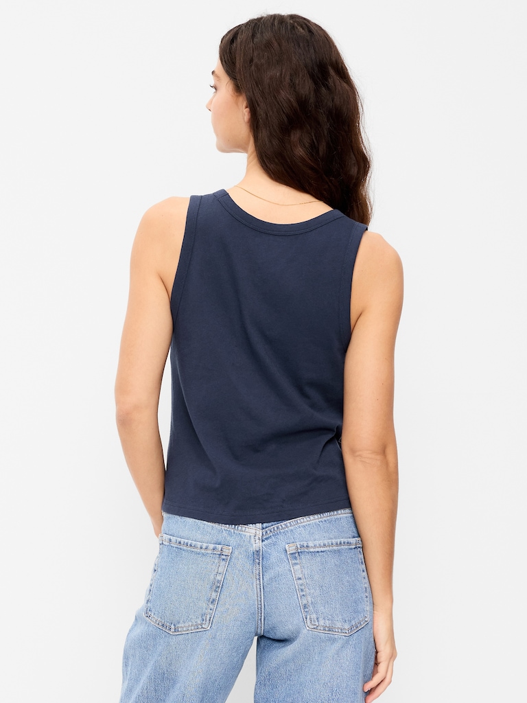 Relaxed Scoop-Neck Tank Top