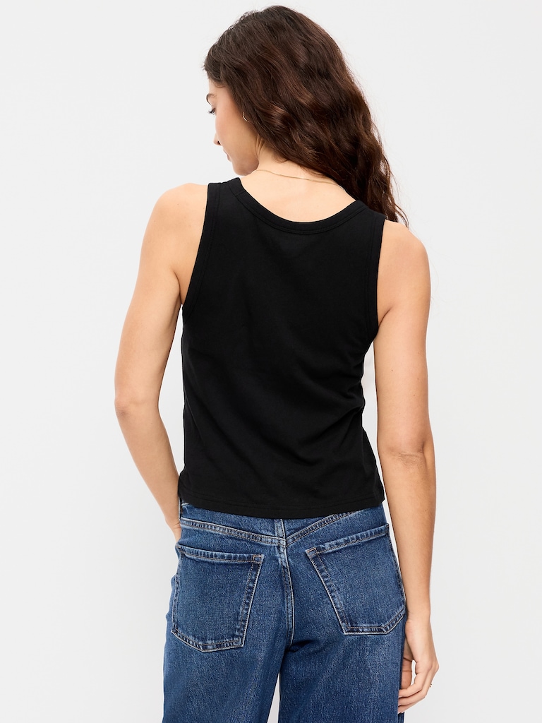 Relaxed Scoop-Neck Tank Top