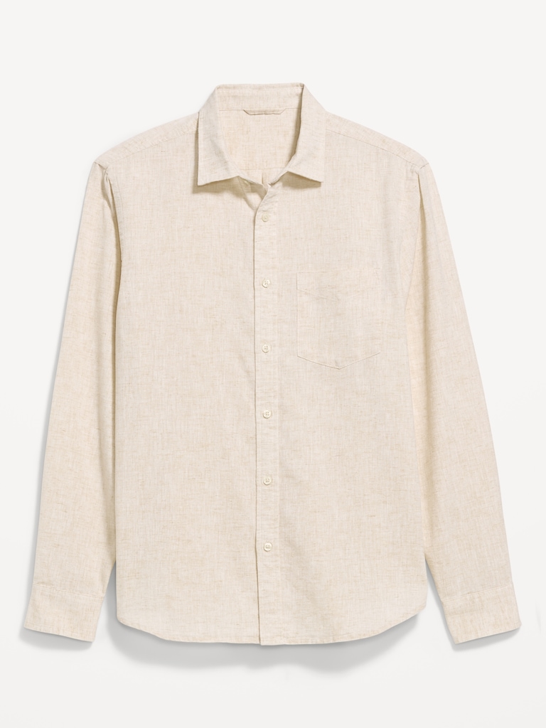 Classic Fit Linen-Blend Shirt