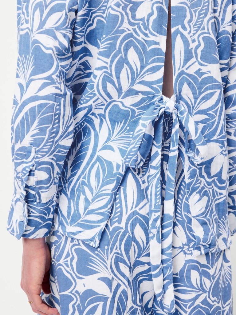 Open-Back Button-Down Shirt