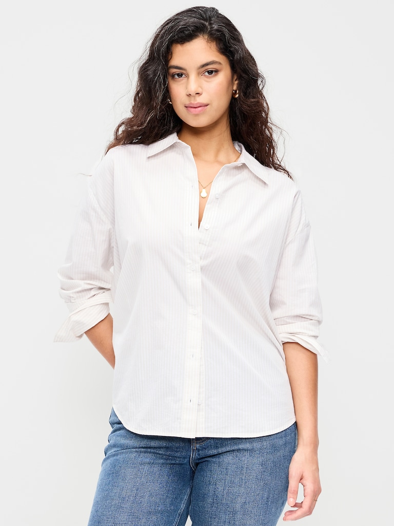 Tie-Back Button-Down Shirt