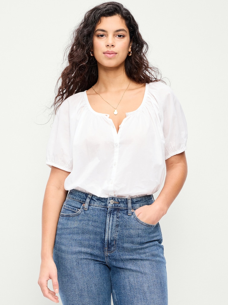 Airy Button-Down Top