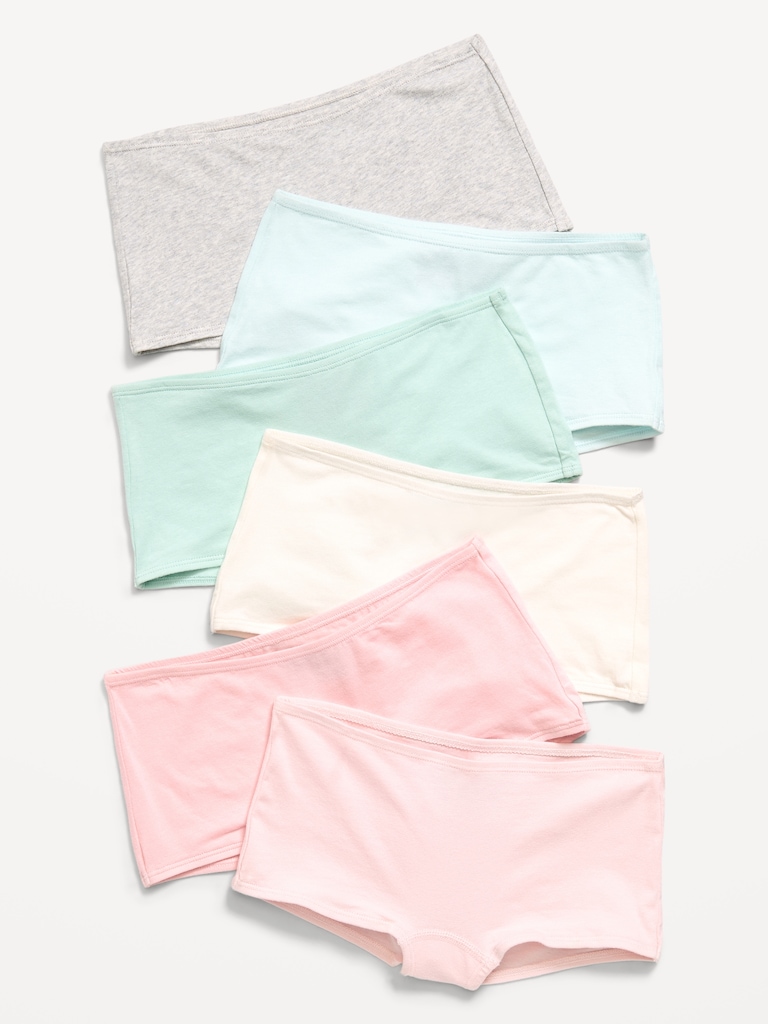 Boyshorts Underwear 6-Pack for Girls