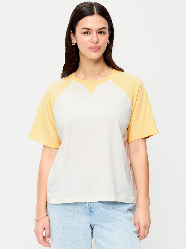 Vintage Crew-Neck Raglan T-Shirt