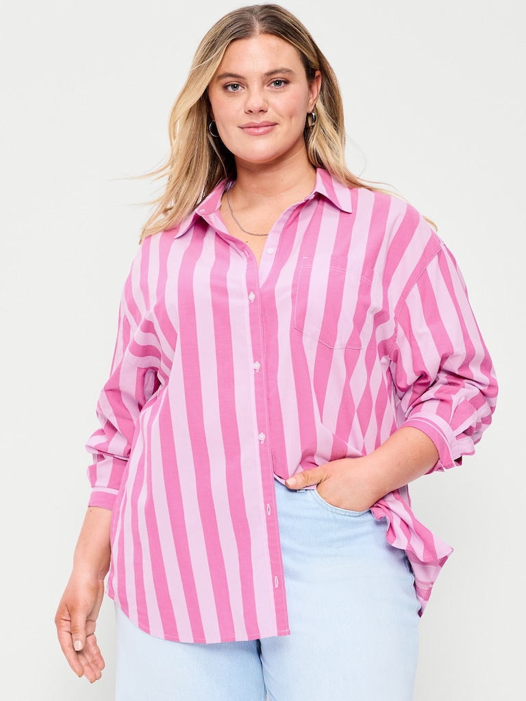 Oversized Button-Down Boyfriend Shirt