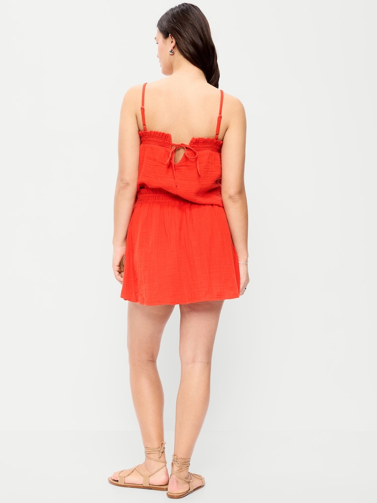 Ruffle Waist Mini Skort