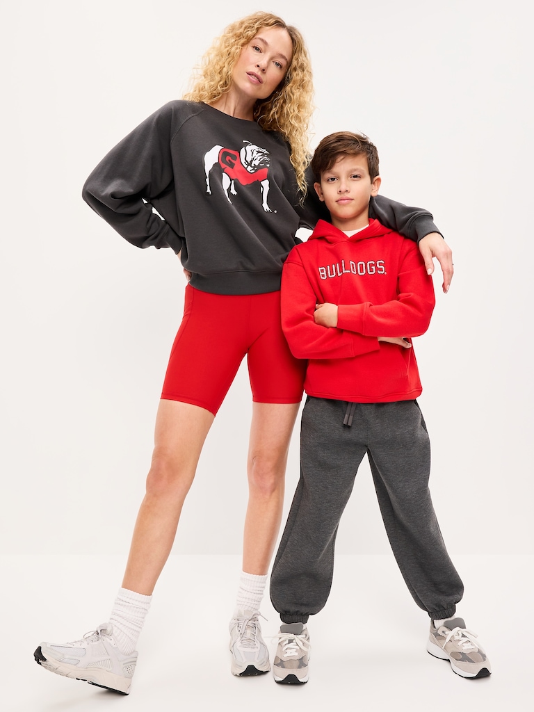 College Crew-Neck Sweatshirt for Women