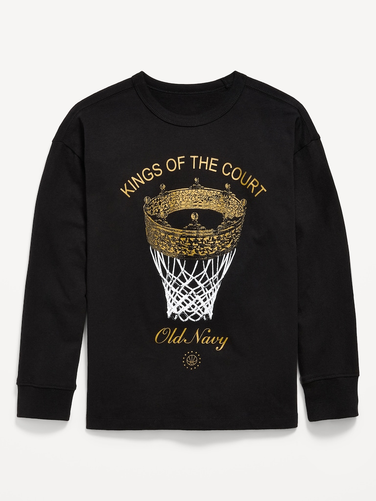 Oversized Long-Sleeve Graphic T-Shirt for Boys