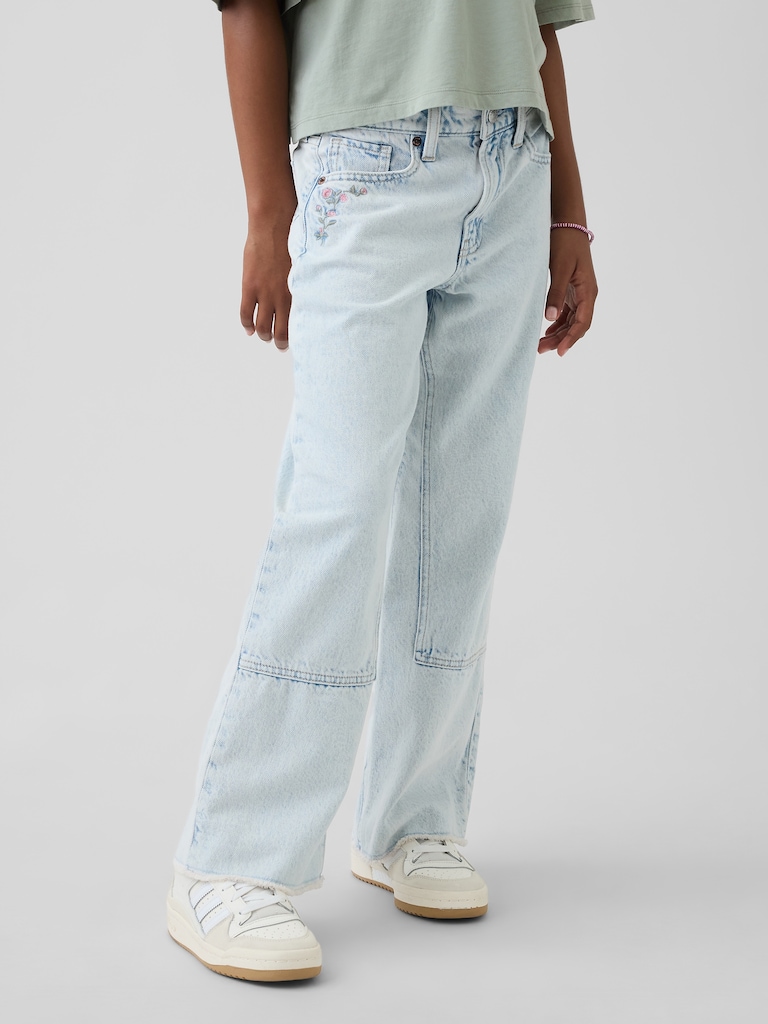 Kids Low Rise Stride Wide-Leg Jeans