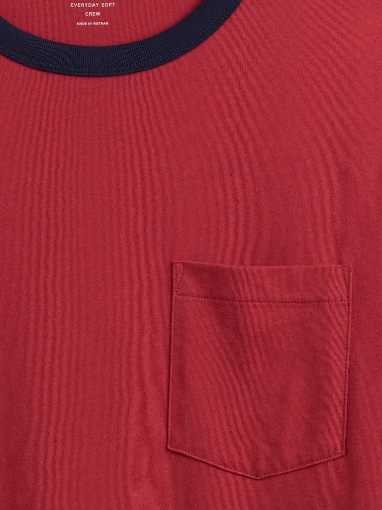 Everyday Soft Ringer Pocket T-Shirt