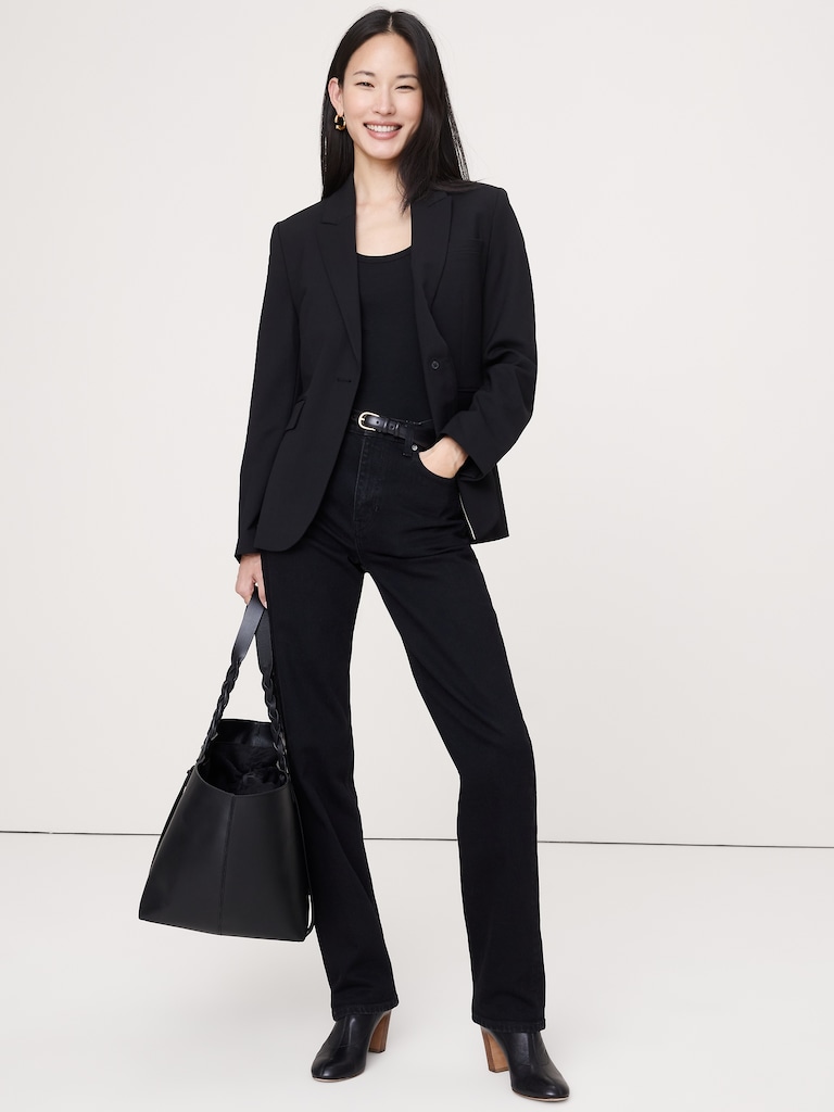 Slim Italian Lightweight Wool Blazer