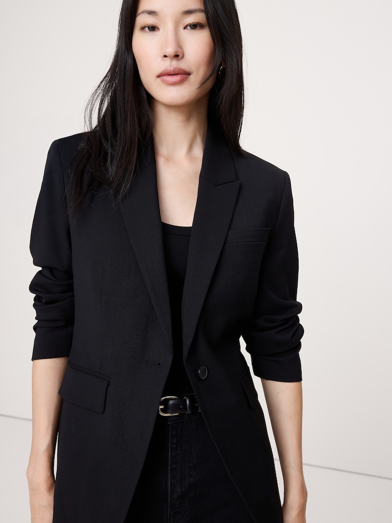 Slim Italian Lightweight Wool Blazer