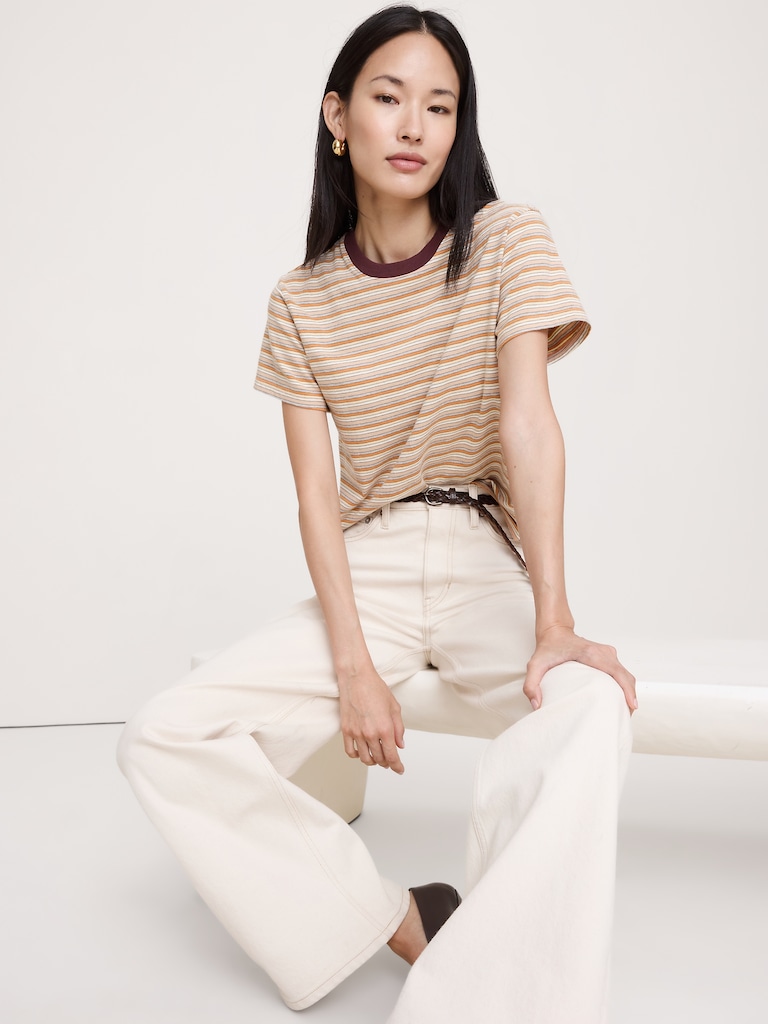 Vintage Cotton Crew-Neck T-Shirt