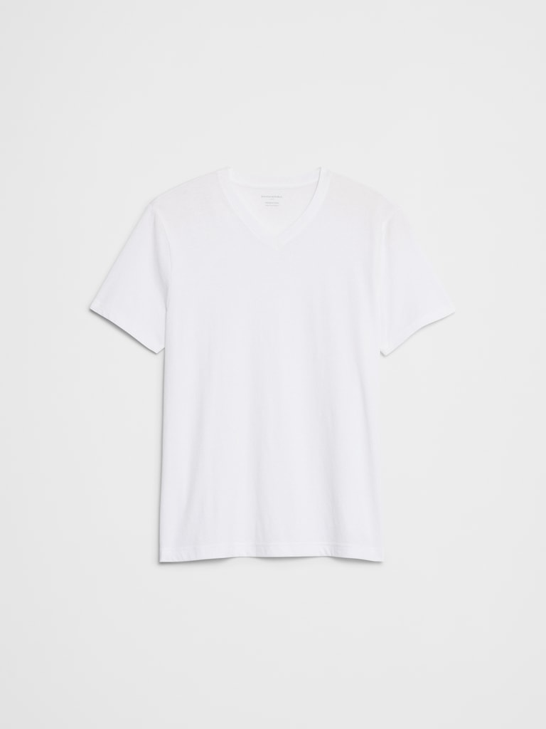 Standard-Fit Premium Wash V-Neck Shirt