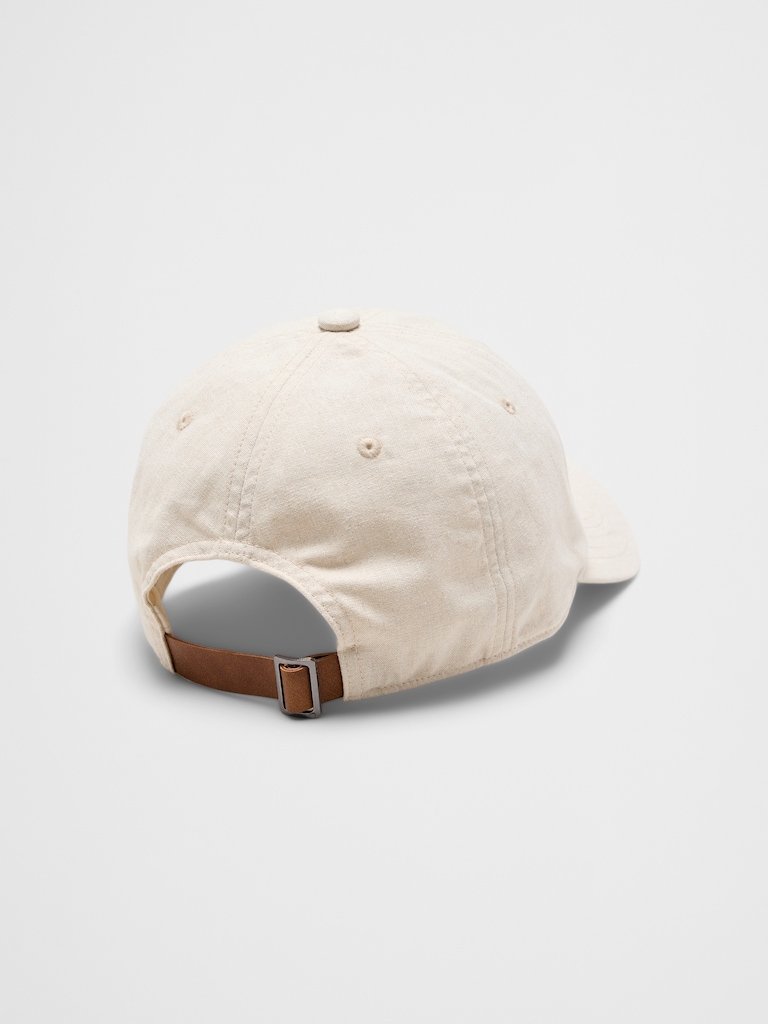 Linen-Blend Baseball Cap
