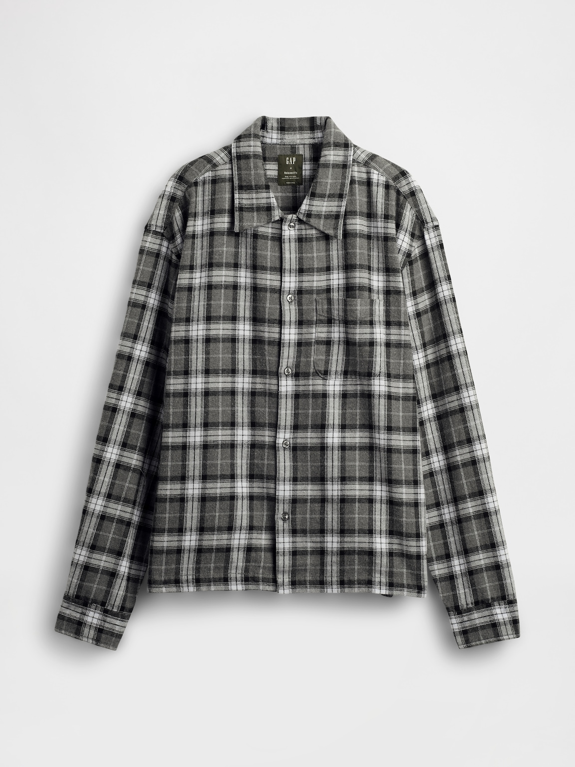 Organic Cotton Relaxed Flannel Shirt