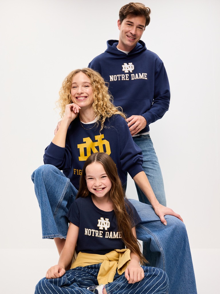 College Crew-Neck Sweatshirt for Women