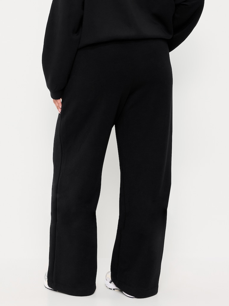 High-Waisted Bounce Fleece Wide-Leg Sweatpants