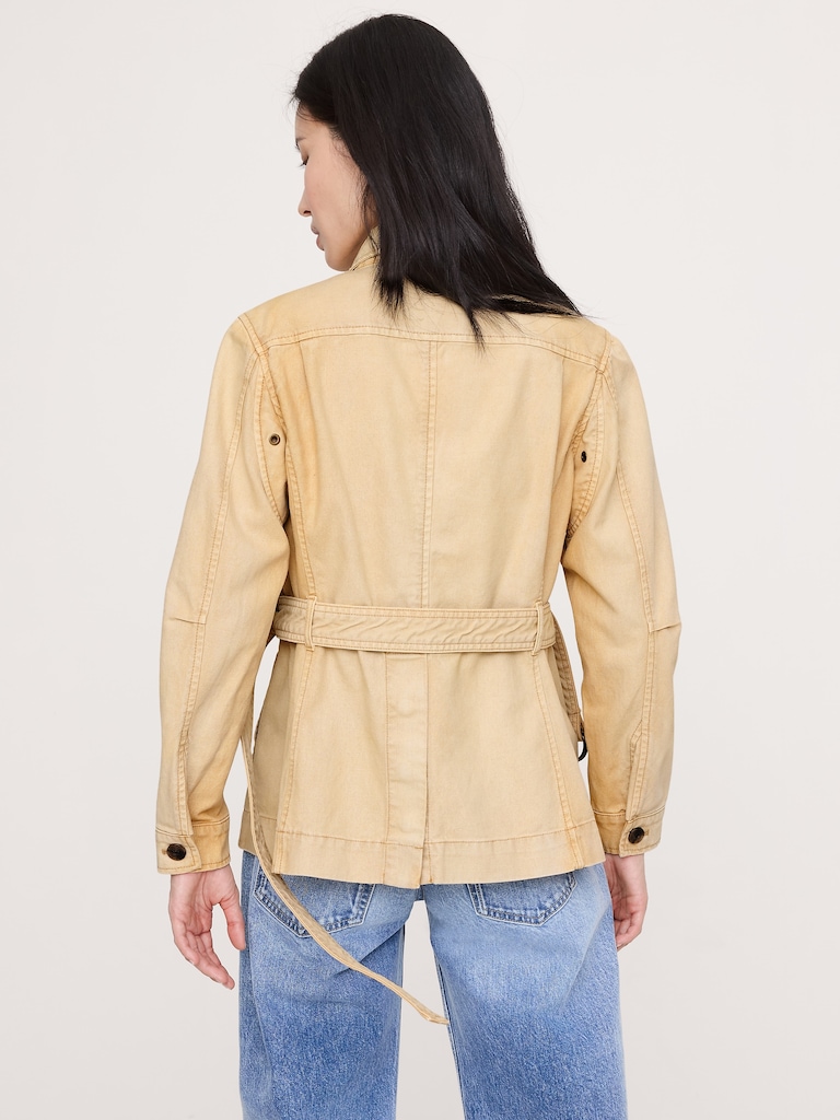 Cotton Canvas Shirt Jacket