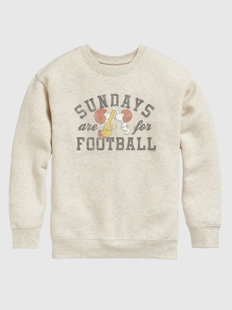 Toddler Peanuts Snoopy Football Sunday Crew Fleece