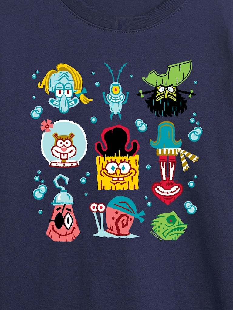 Toddler The Spongebob Movie Search For Squarepants Grid Long Sleeve Tee