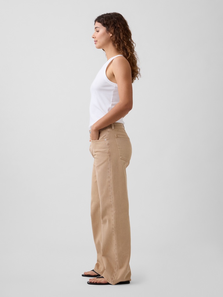 Low Slung Relaxed Straight Jeans