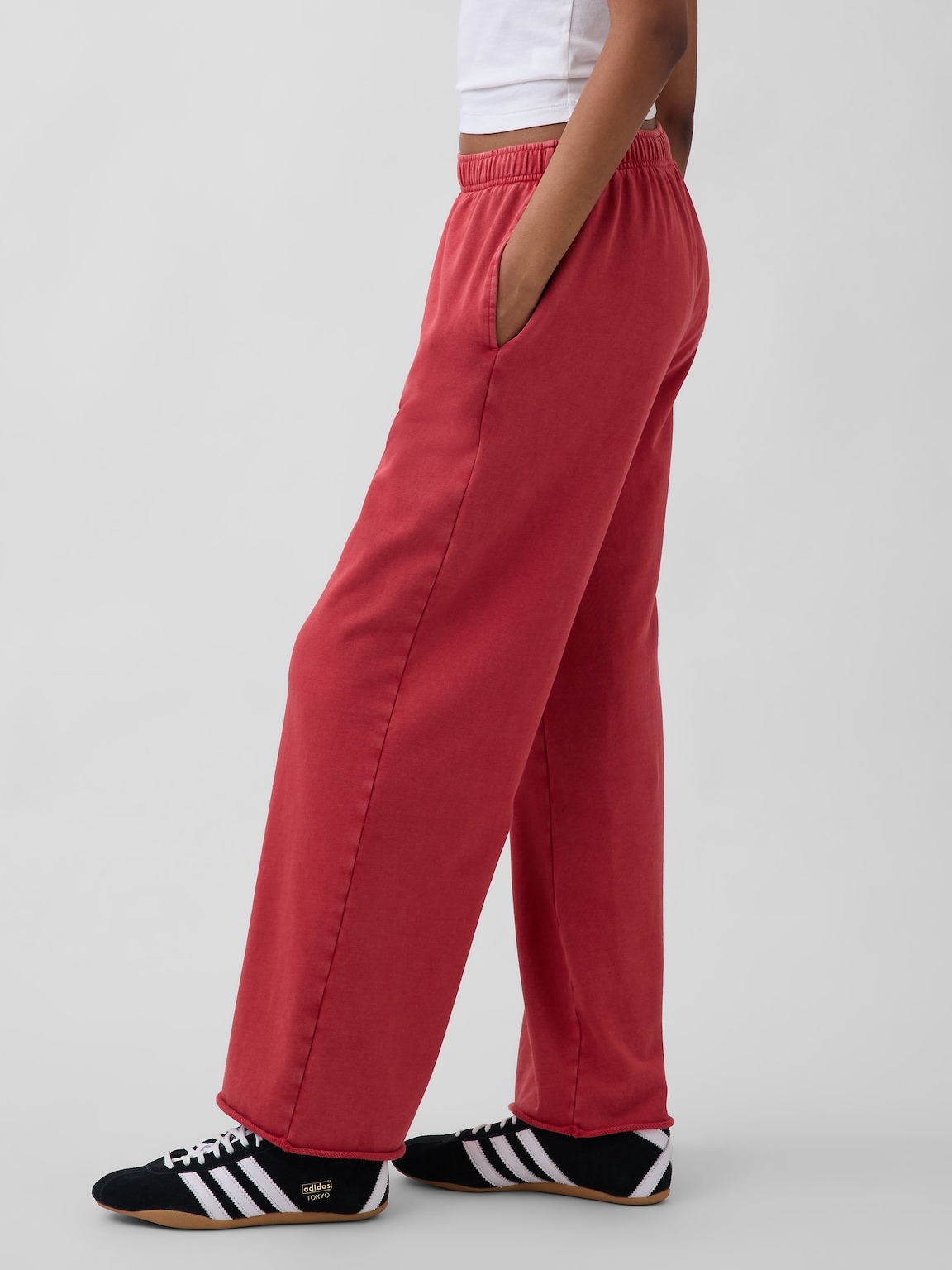 VintageSoft Terry Wide-Leg Sweatpants