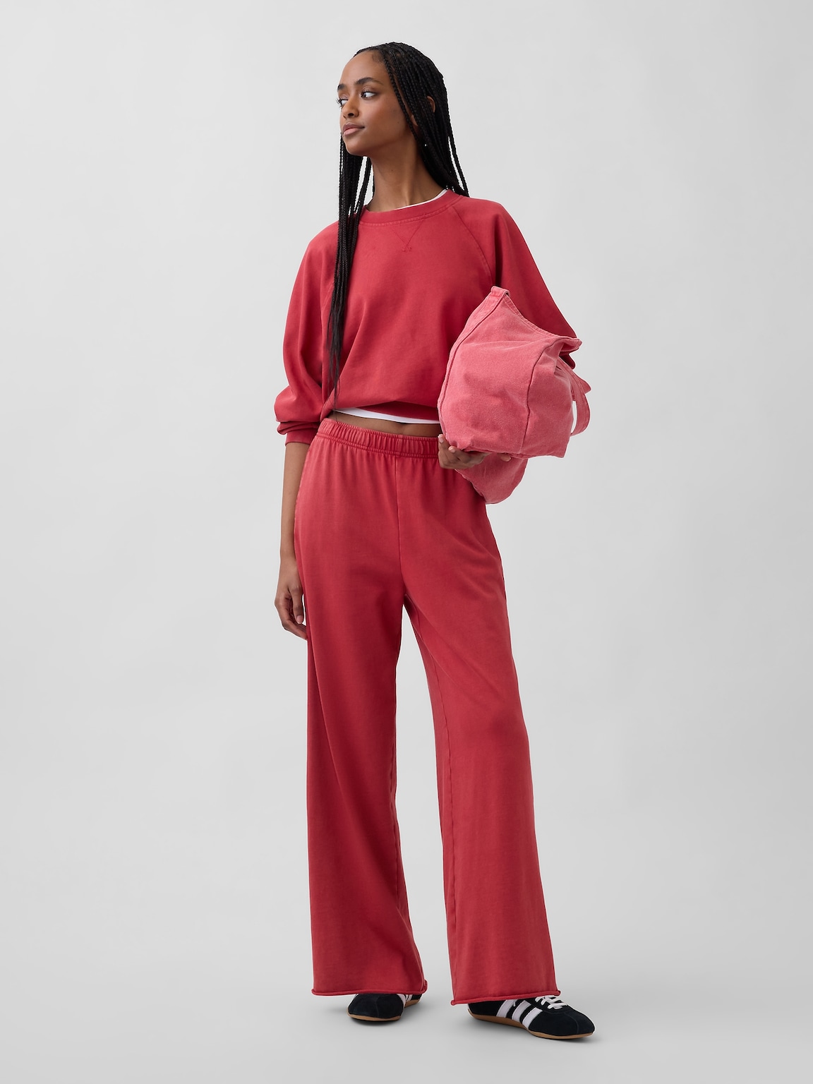 VintageSoft Terry Wide-Leg Sweatpants