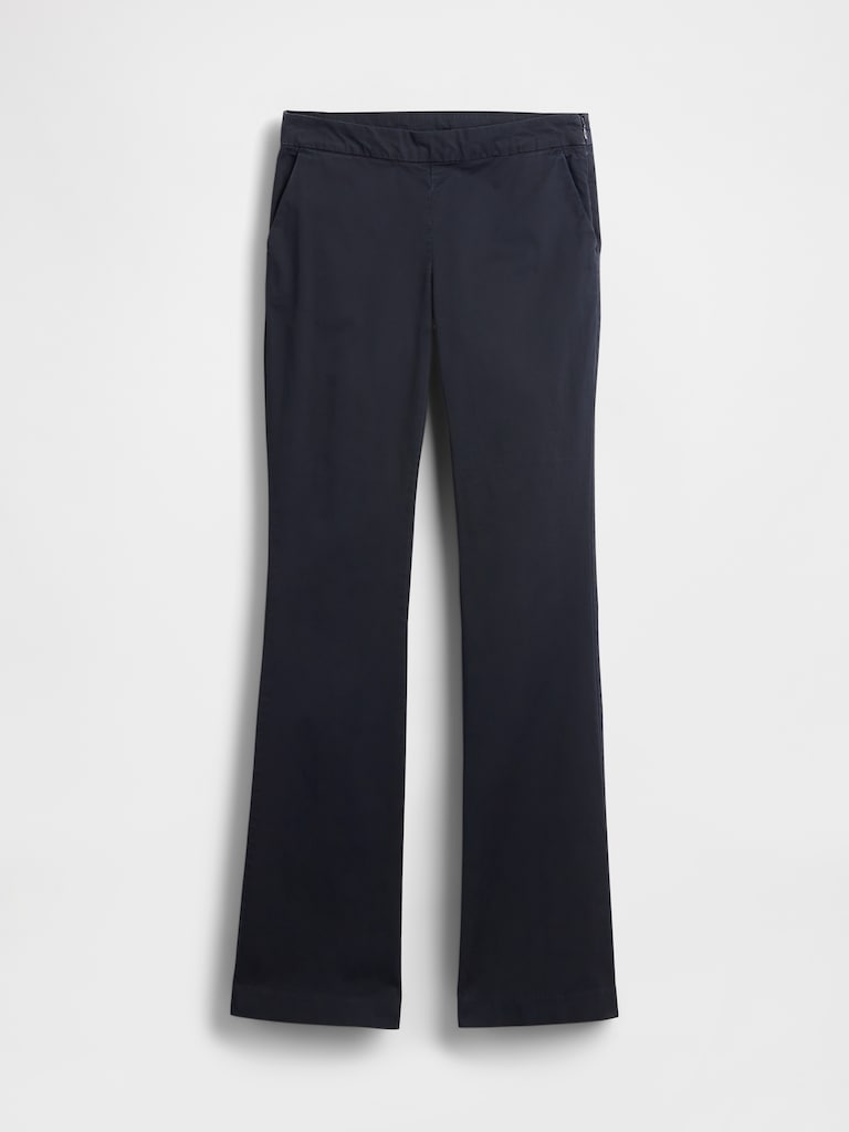 Low Rise Fitted Flare Khakis