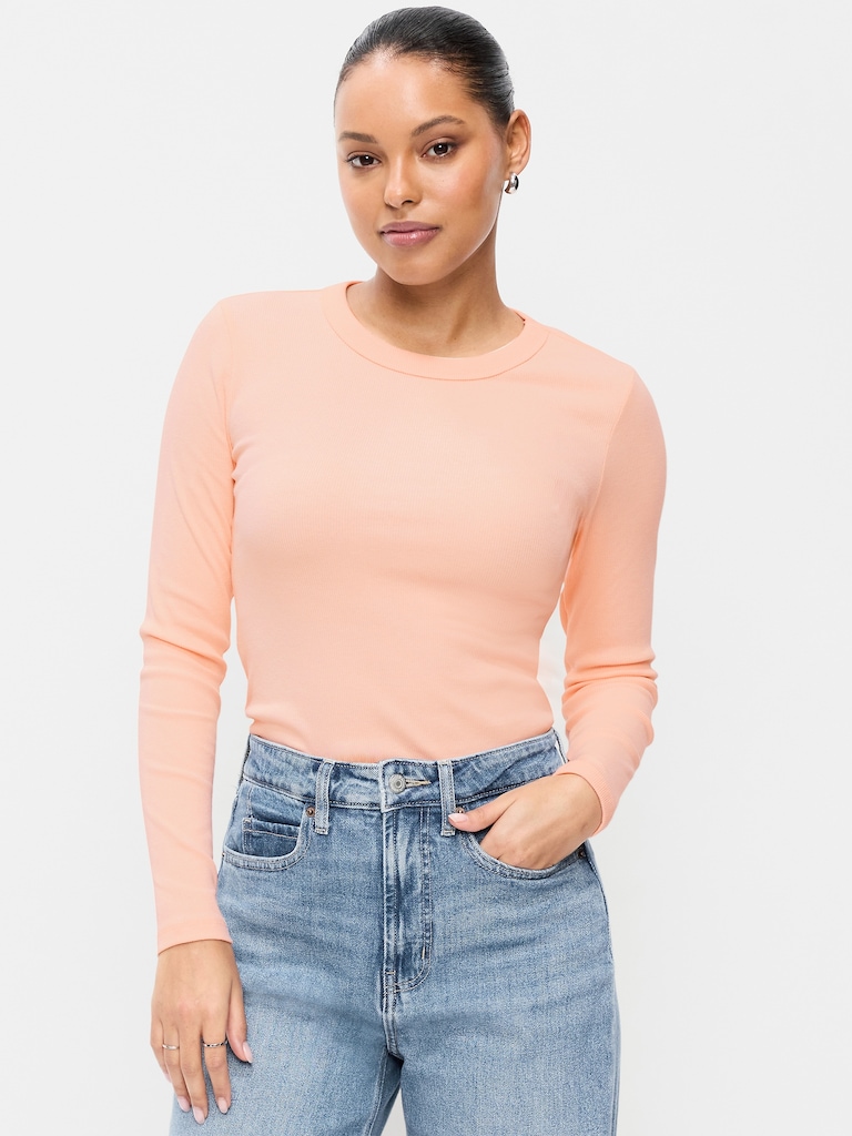 Snug Long-Sleeve Crew-Neck T-Shirt