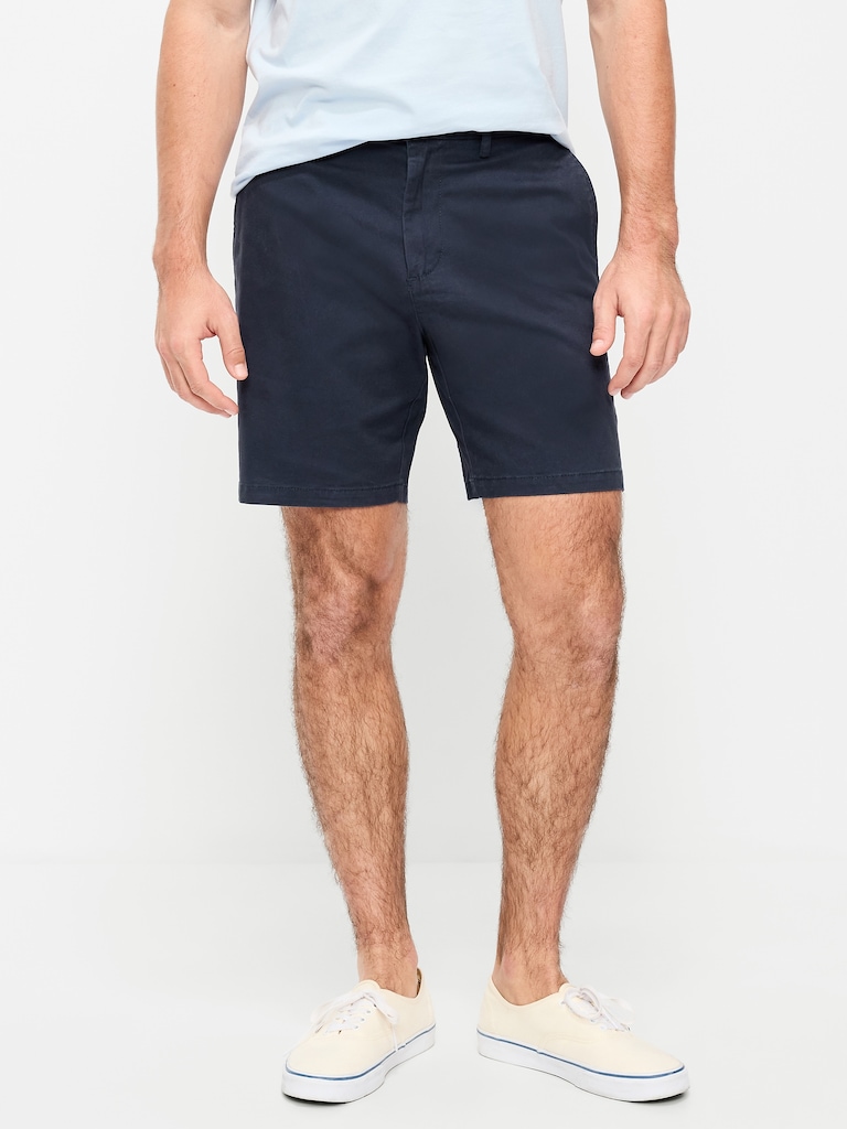 Slim Built-In Flex Rotation Chino Shorts -- 8-inch inseam