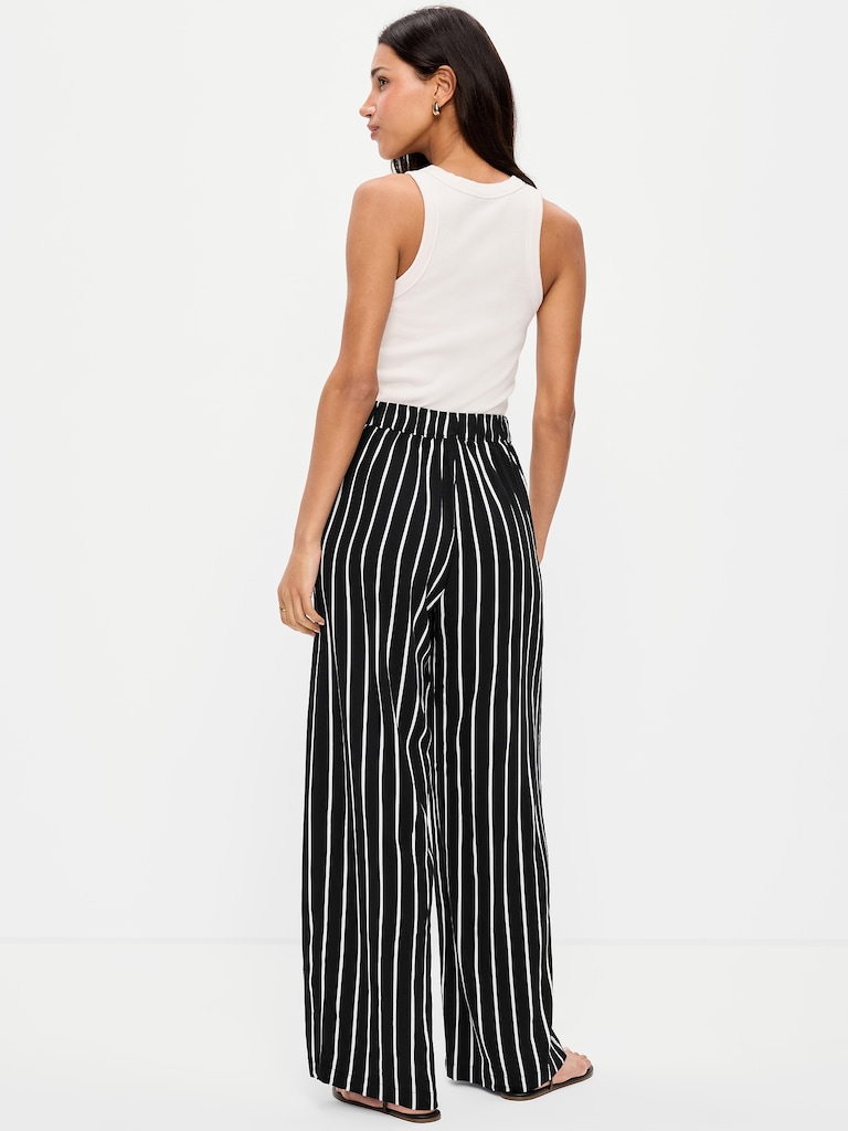 High-Waisted Playa Wide-Leg Pants