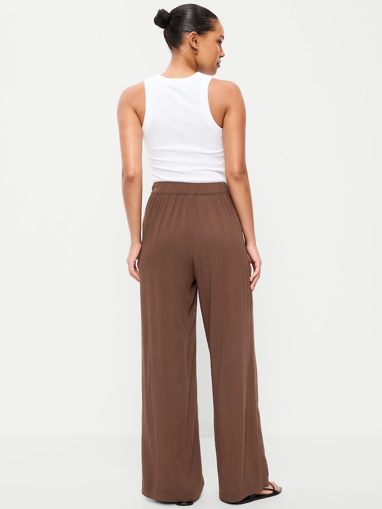 High-Waisted Playa Wide-Leg Pants