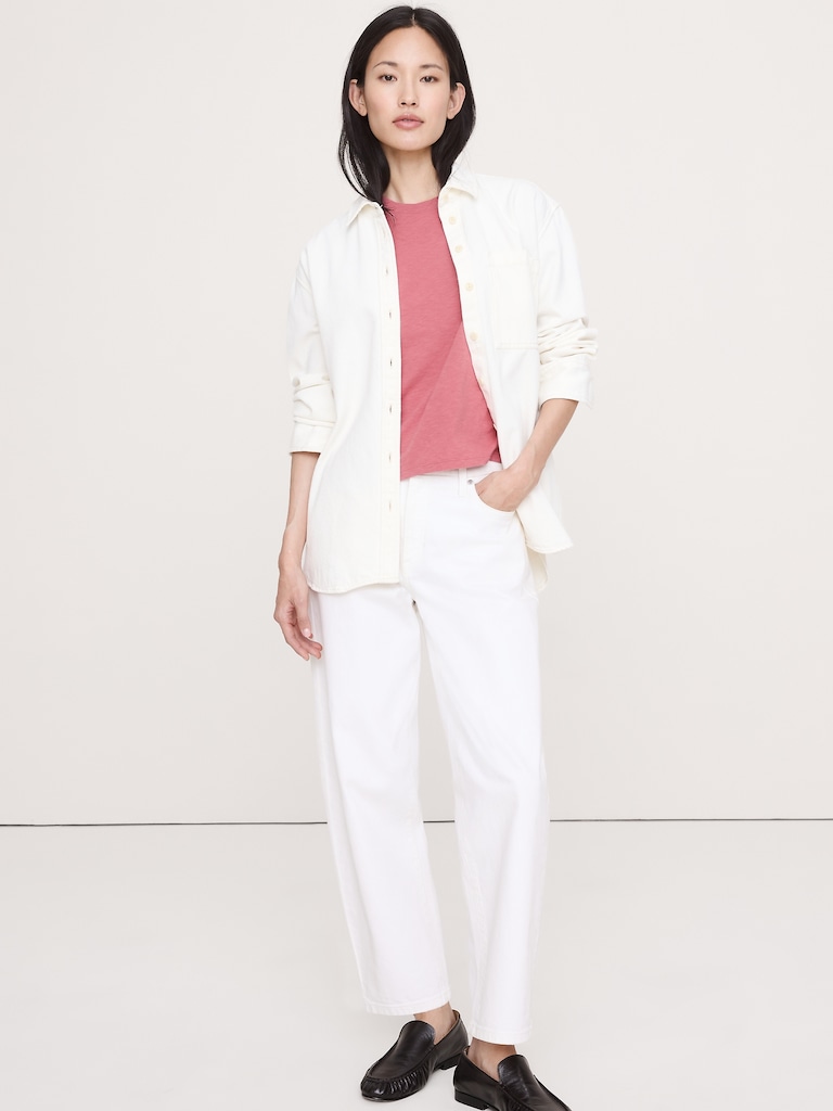 Cotton Slub Crew-Neck T-Shirt