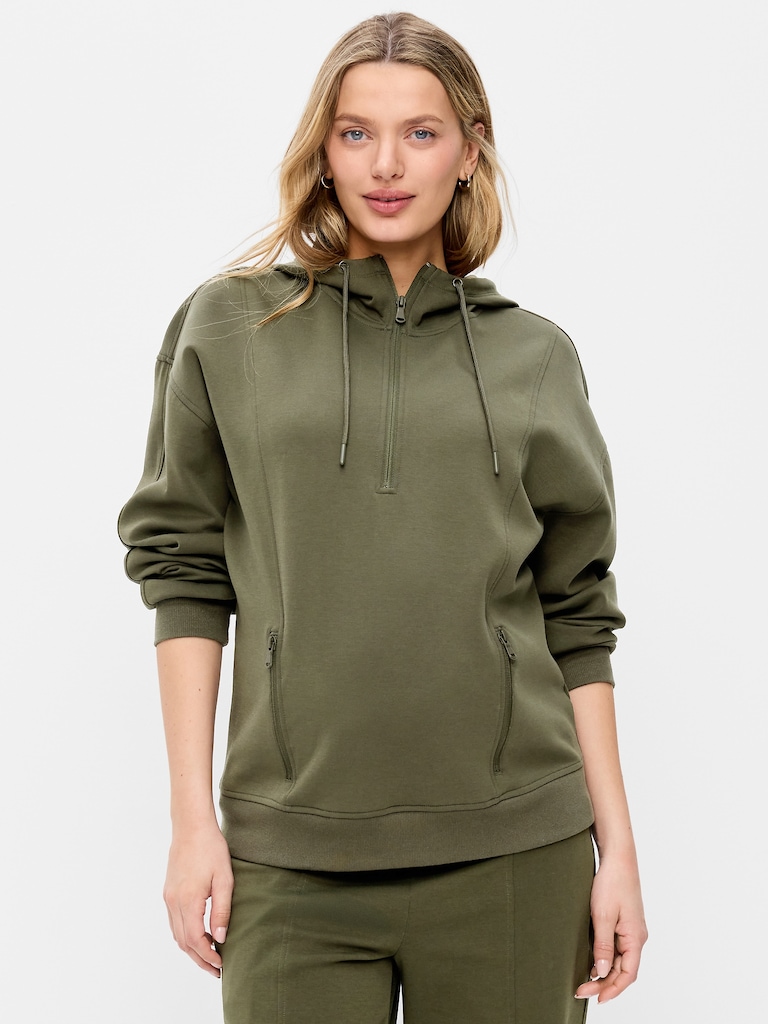 Maternity Dynamic Fleece Half-Zip Hoodie