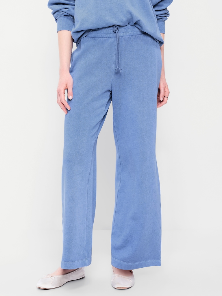 High-Waisted Wide-Leg Sweatpants