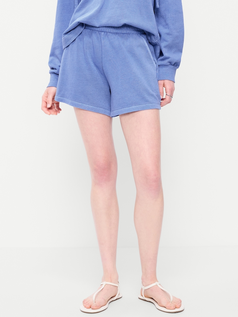 Extra High-Waisted Sweat Shorts -- 5-inch inseam
