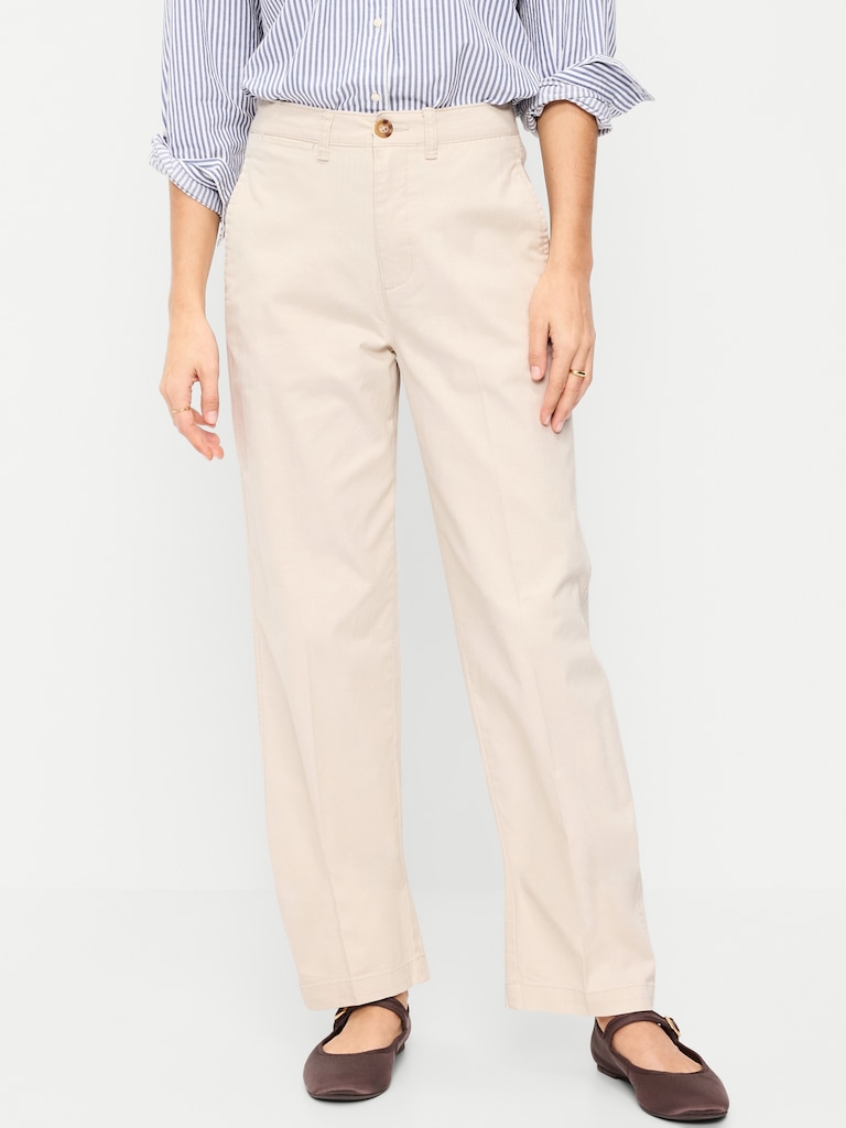 High-Waisted OGC Chino Full Length Straight Pants