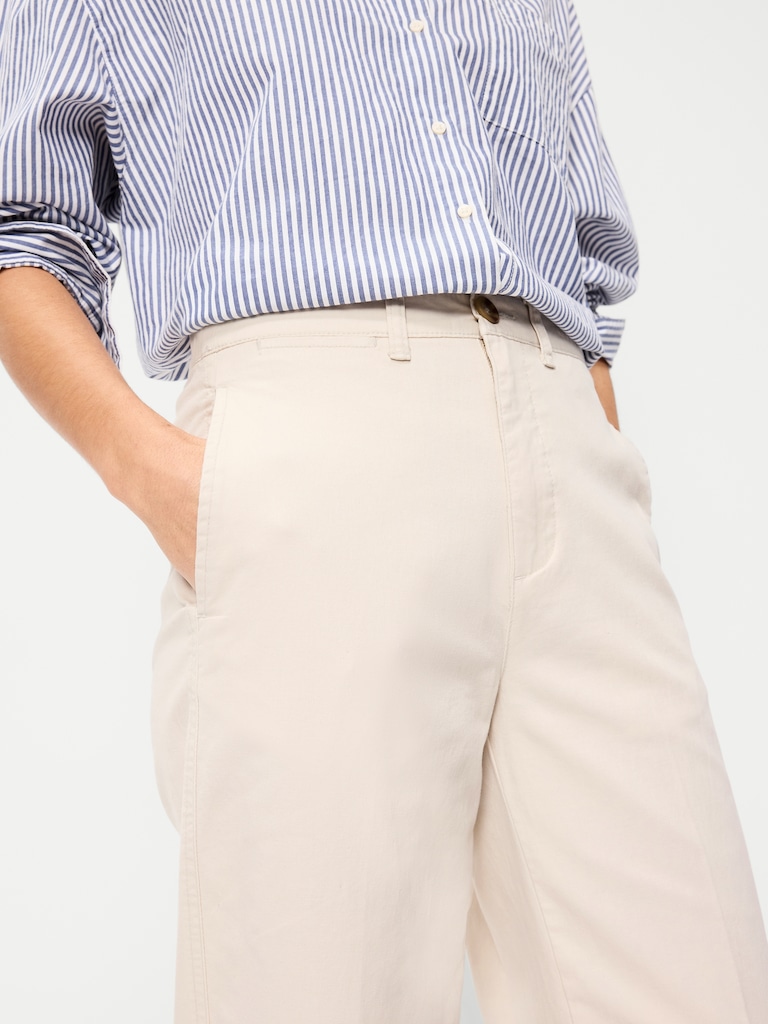 High-Waisted OGC Chino Full Length Straight Pants