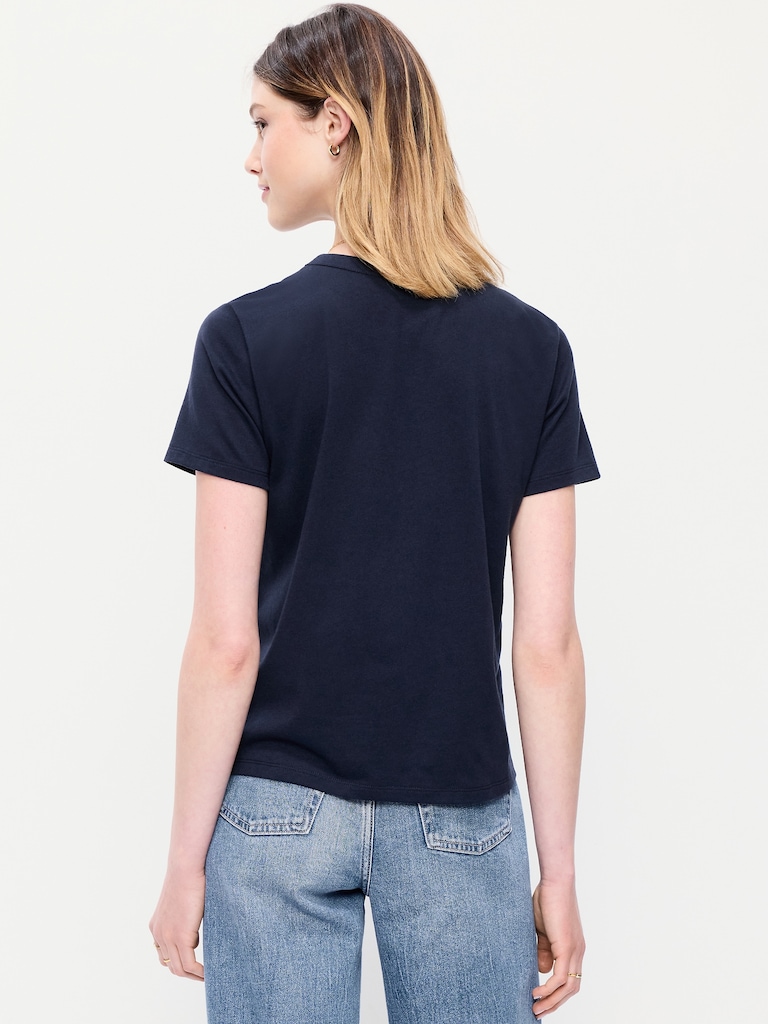 Crew-Neck Flag Graphic T-Shirt