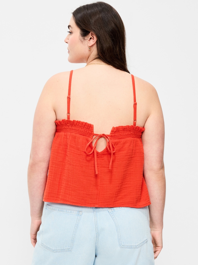 Crinkle Gauze Tank Top