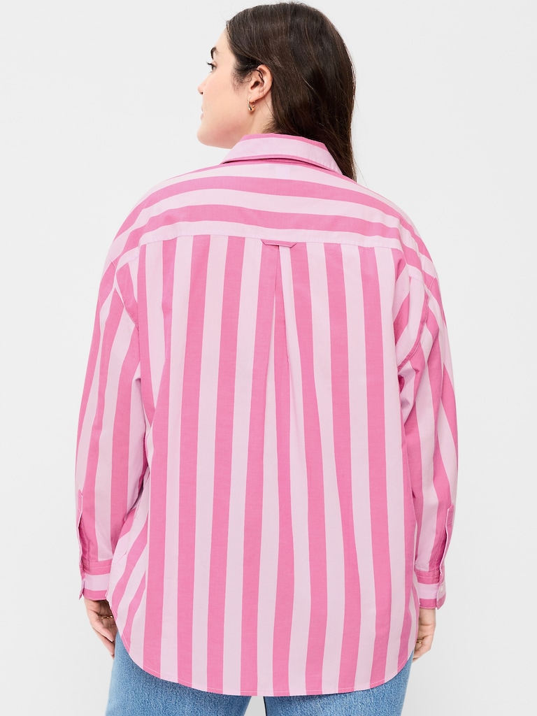 Oversized Button-Down Boyfriend Shirt