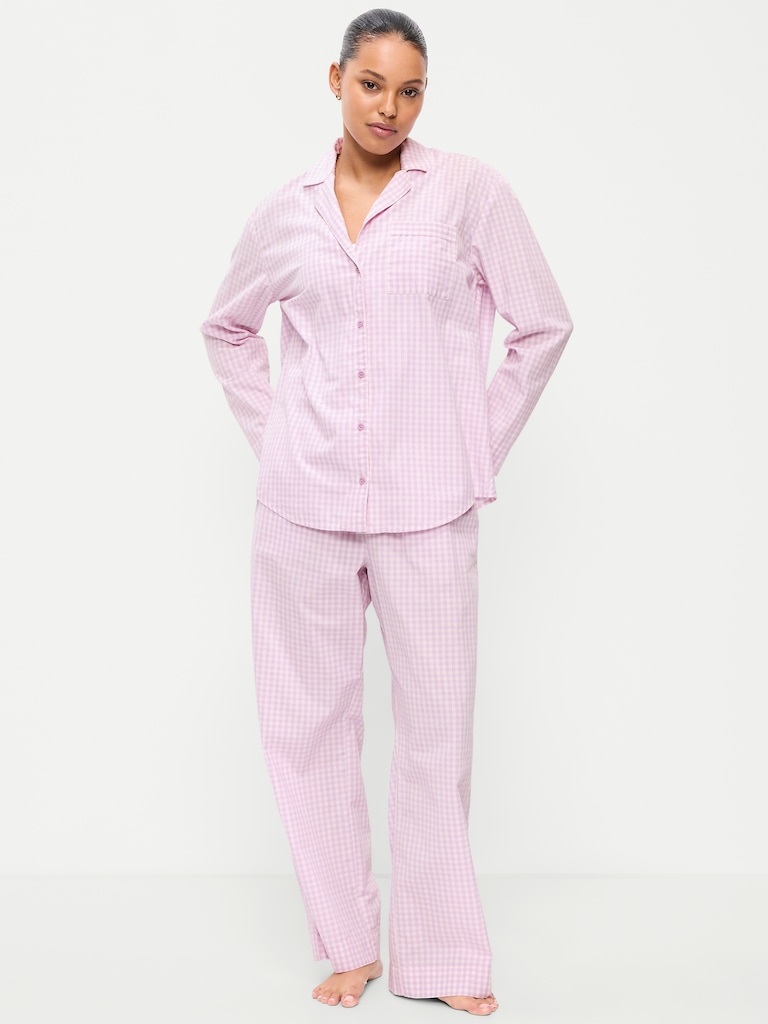 Poplin Pajama Pant Set