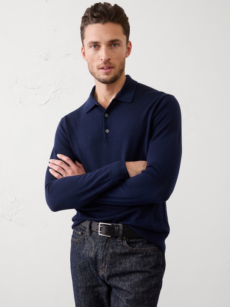 Merino Wool Sweater Polo
