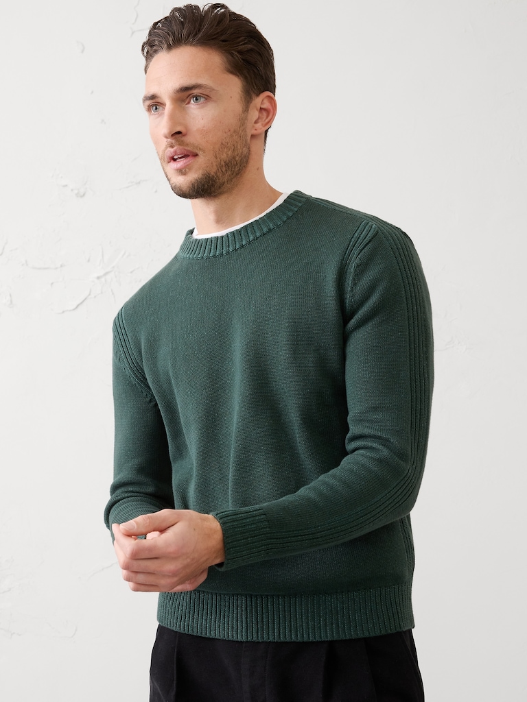 Plaited Crew-Neck Sweater