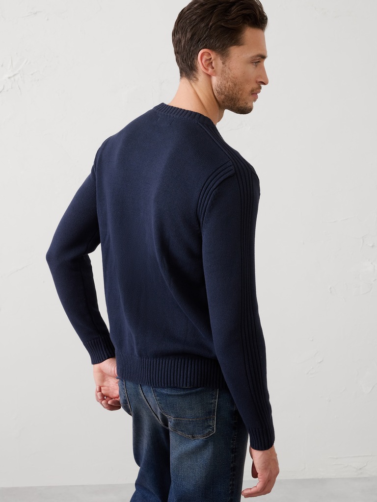 Plaited Crew-Neck Sweater