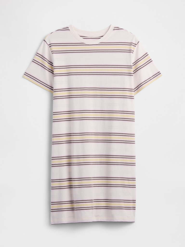 Relaxed Stripe Mini T-Shirt Dress