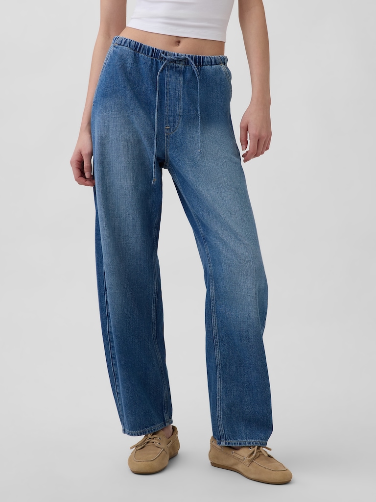 High Rise Easy Barrel Jeans
