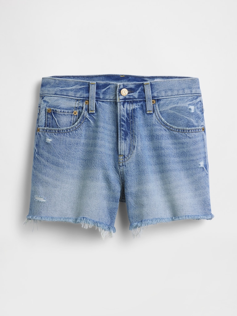4" Mid Rise UltraSoft Relaxed Cutoff Shorts