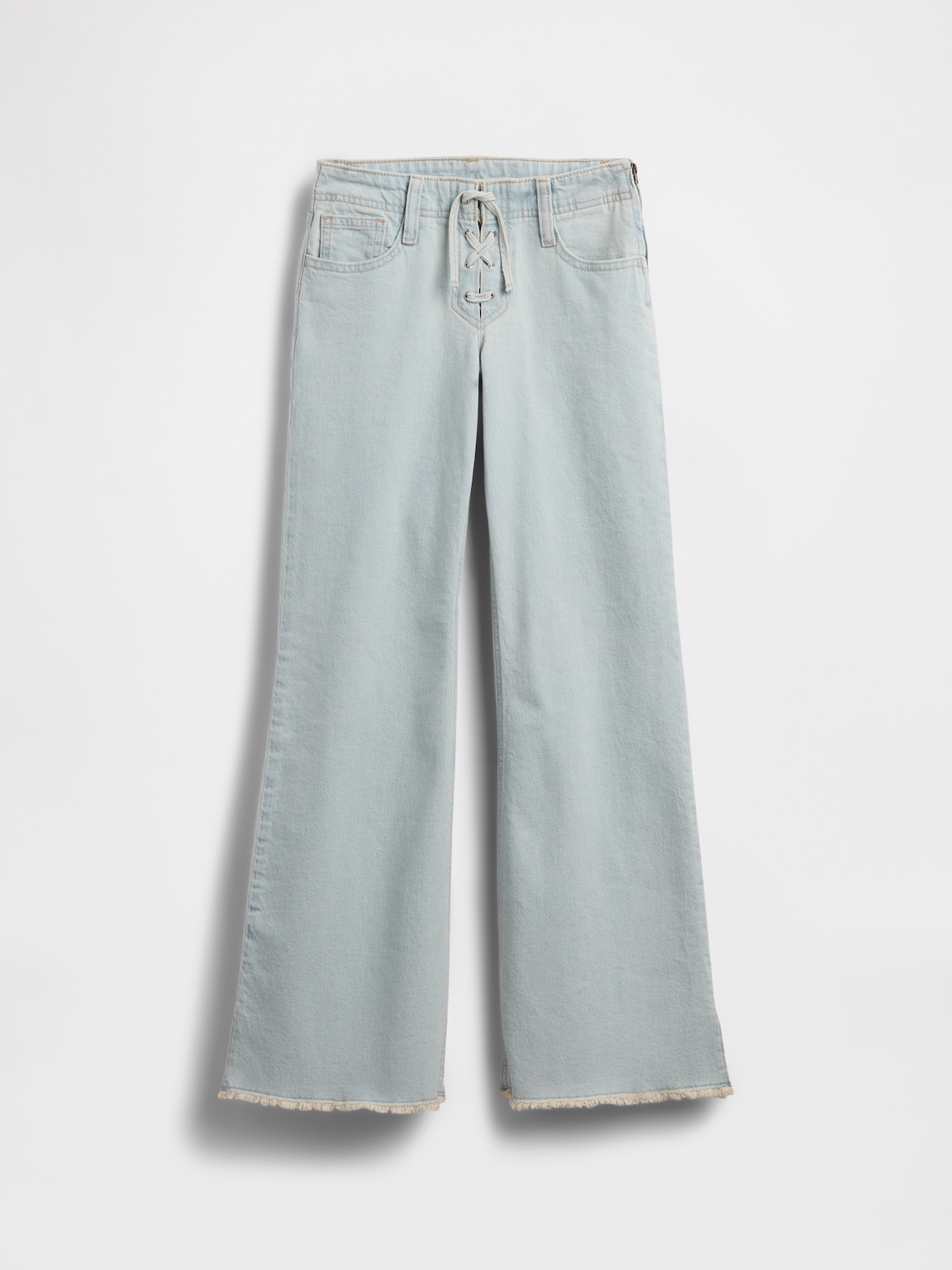 Kids Low Rise Lace-Up Relaxed Flare Jeans